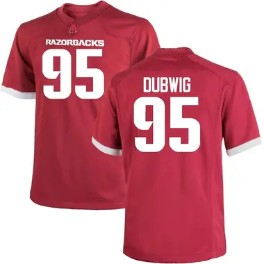 Sam Dubwig Youth Arkansas Razorbacks Cardinal Football College Jersey - Replica